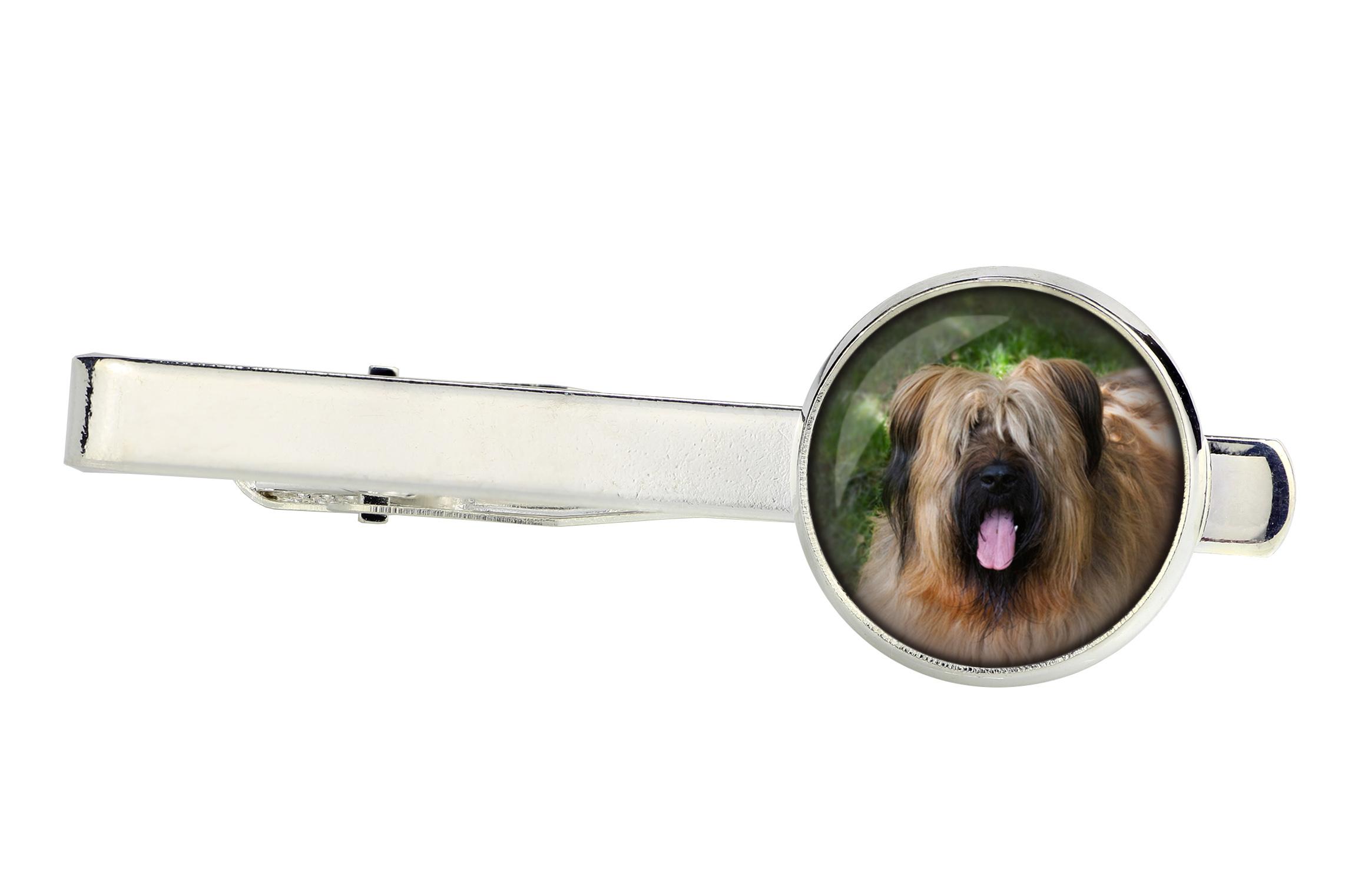 

Briard, Berger de Brie - tie clip, ornament, jewelry for an evening outfit by Art-Dog срібний
