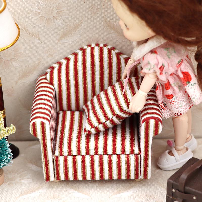 1:12 Mini Dollhouse Furniture - Single Sofa for Miniature Scene and OB11 Doll