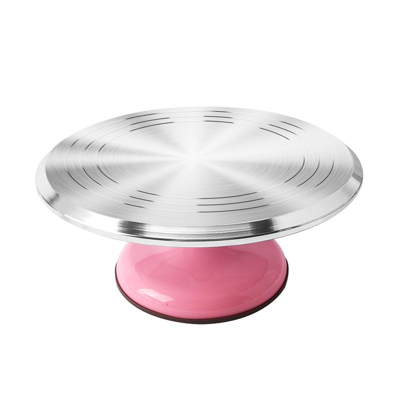 

12 Pcs/Set Turntable Pastry Rotating Plate For Cakes Stand Decorating Tools Accessories Stainless Steel Pastry Bag розовый