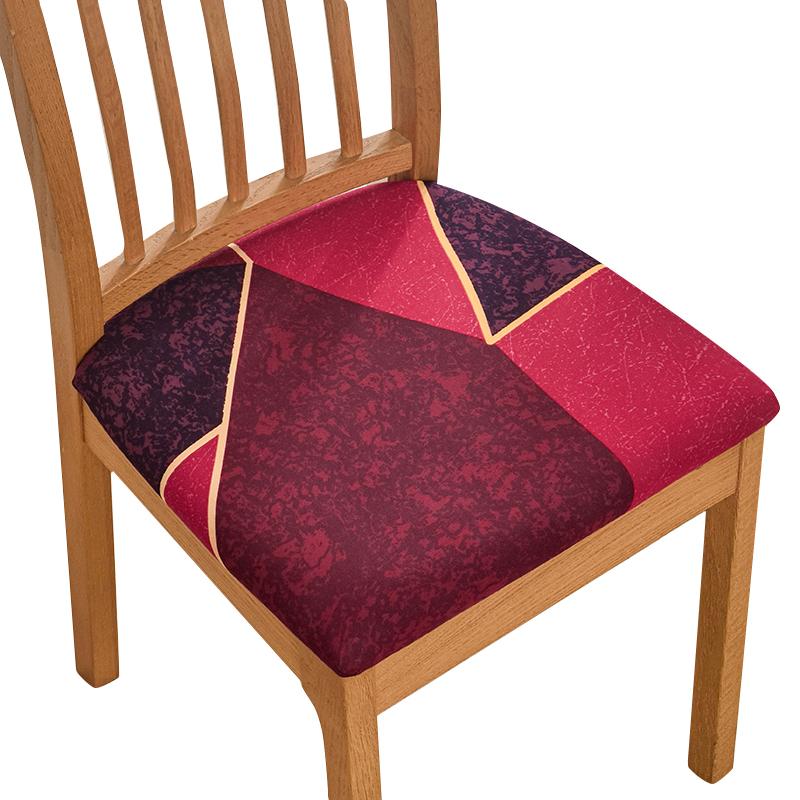 Potahy na židle do jídelny Strečový potištěný potah na jídelní židli Polstrovaný sedák na židli Slipcovers pro kuchyň, kancelář 1 ks