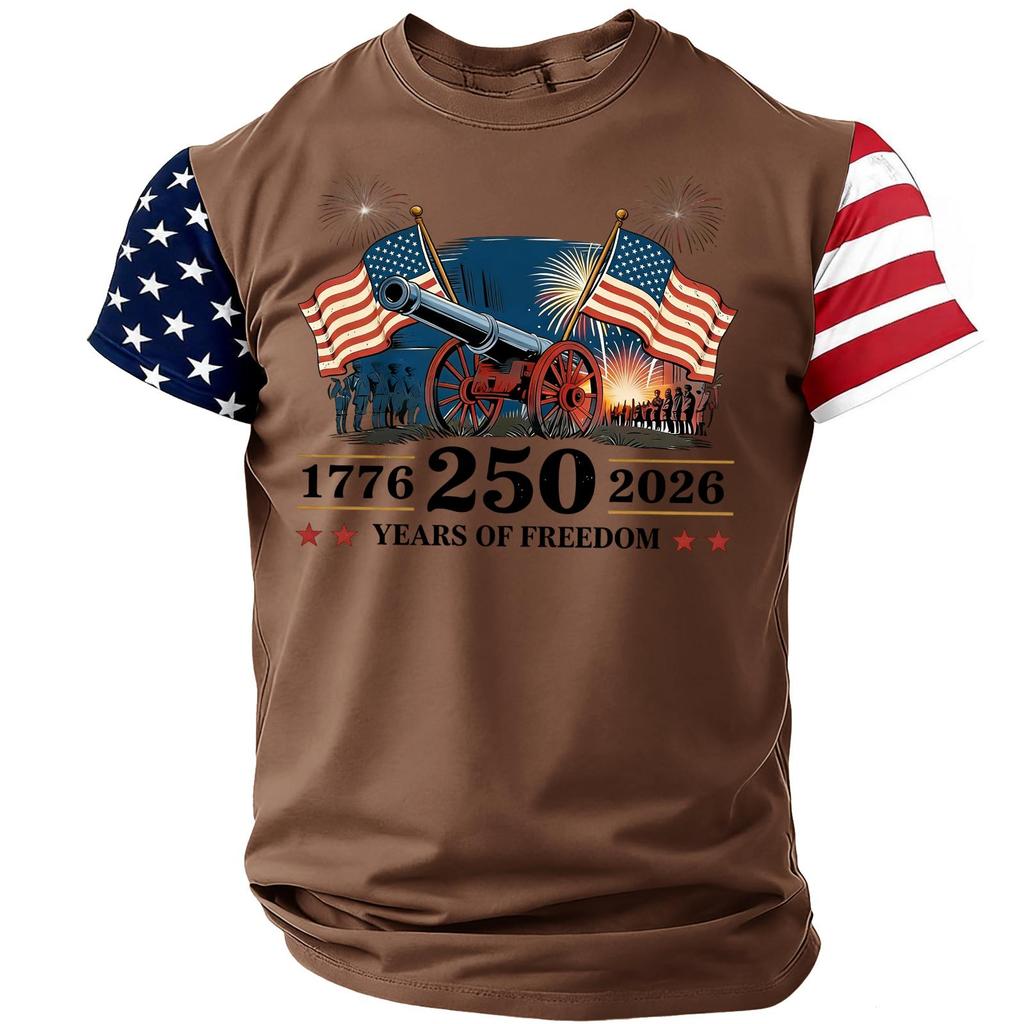 Men's Casual Round Neck Lightweight Breathable Short-Sleeve Top