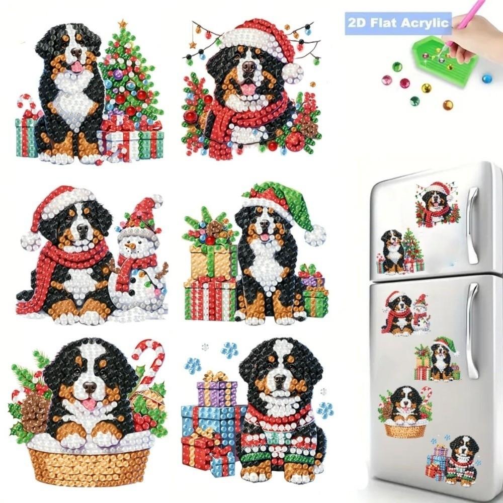 2D Flat Painting Fridge Magnets Soft Magnetic Art Magnets Xmas Refrigerator Decor