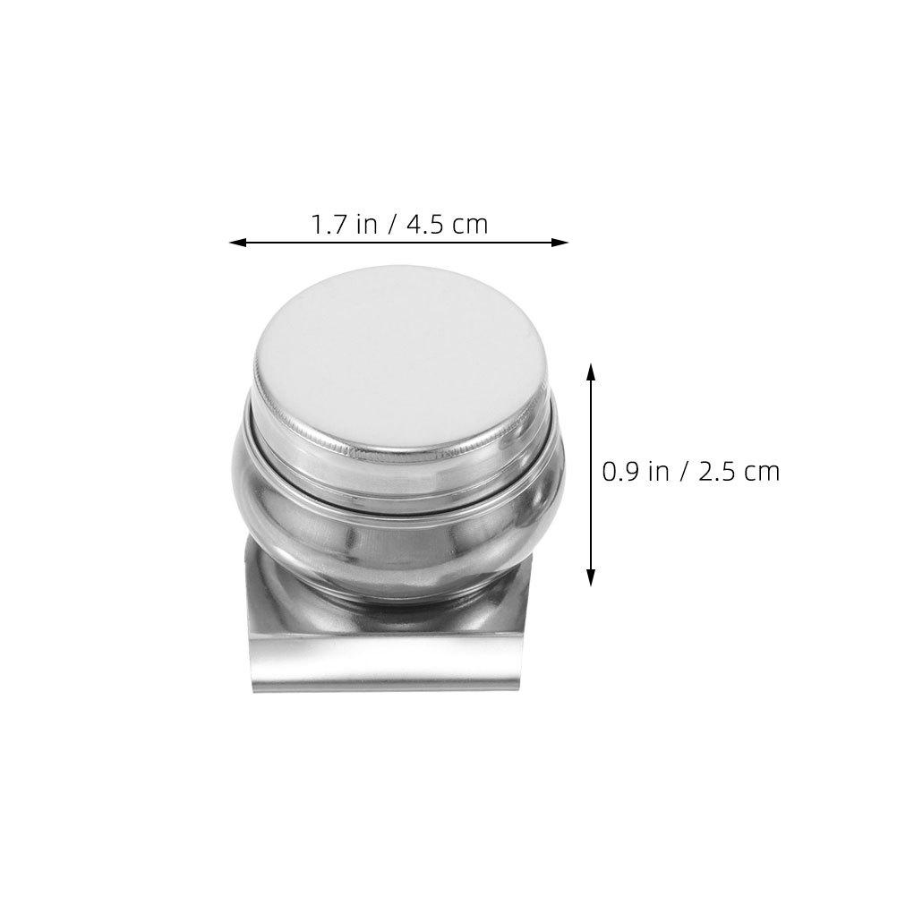 

1pcs Large Mouth Stainless Steel Paint Cups 4.5x4.5x2.5cm Palette Dippers with Clip for Brush Holder Wash Pot Artist Tools