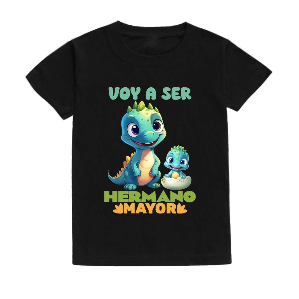 Summer Fashion Clothing I Will Become Brother Spanish Print Children's Shirt T-shirt Boys Short Sleeve