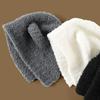 Hip Hop Knitted Warm Hat Winter Black White Grey Red Warm Hats Bear Ear Thermal Cap Cold Outdoor Soft Woolen Skullies Beanies