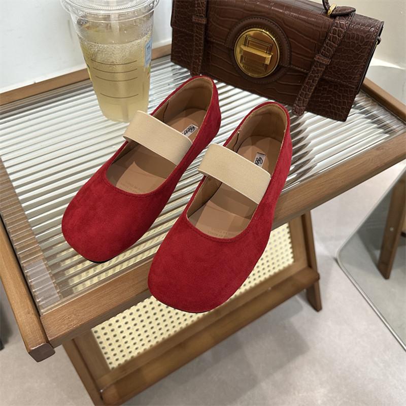 Fashion Bailamos New Women Flats Soft Mary Jane Shoes Soft Casual Outdoor Dress Flat Ballet Shoes Round Toe Shallow Slip On Flats Mujer