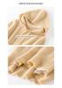 Women's Cashmere Drawstring Hoodie: Autumn & Winter Long Sleeve Knit Sweatshirt
