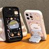 Applicable iPhone16ProMax Mobile Phone Case Apple 17 Cute Cartoon Bear Mirror Holder Protective Case