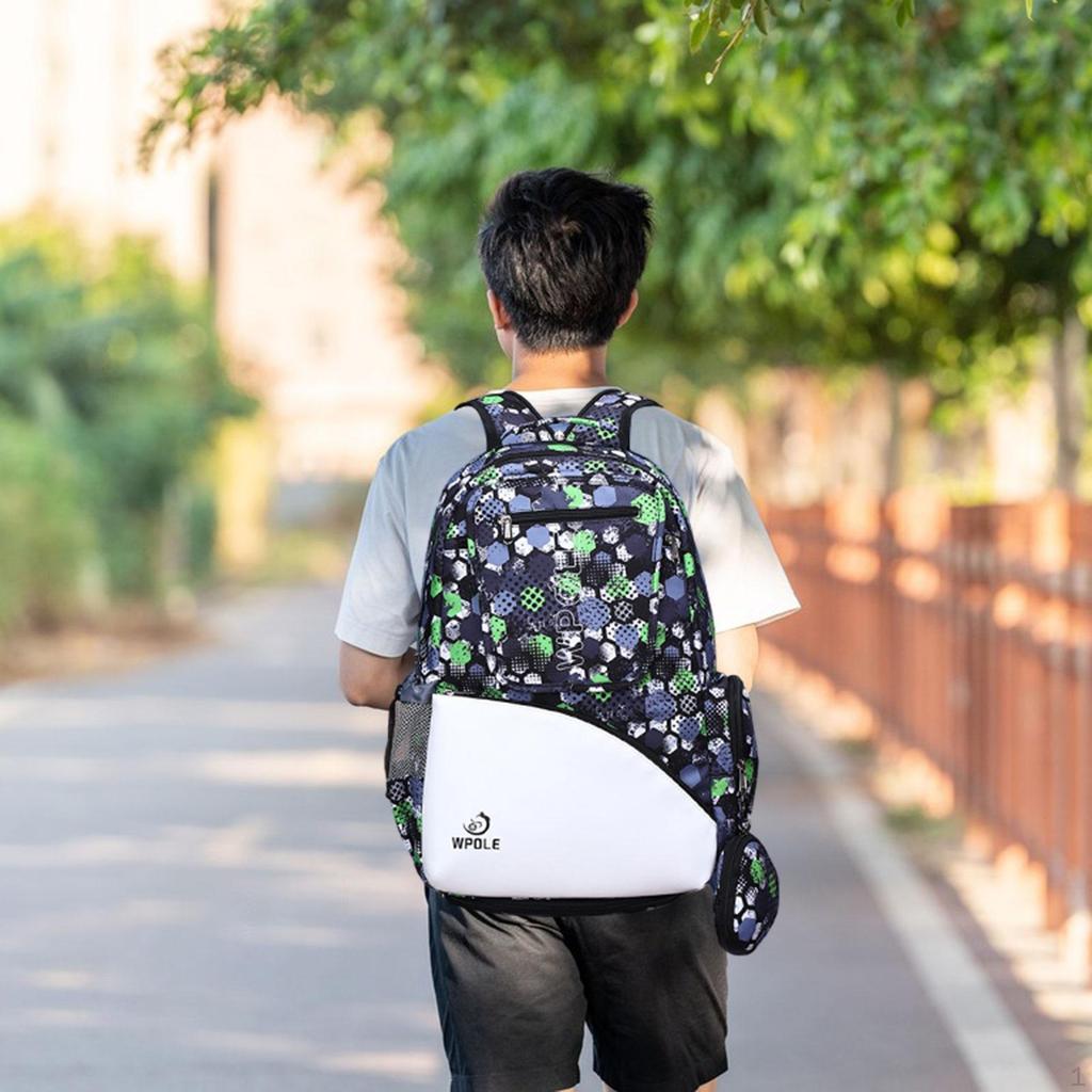 Table Tennis Racket Backpack Bag Large Capacity Storage Pingpong Paddle Carry Sleeve