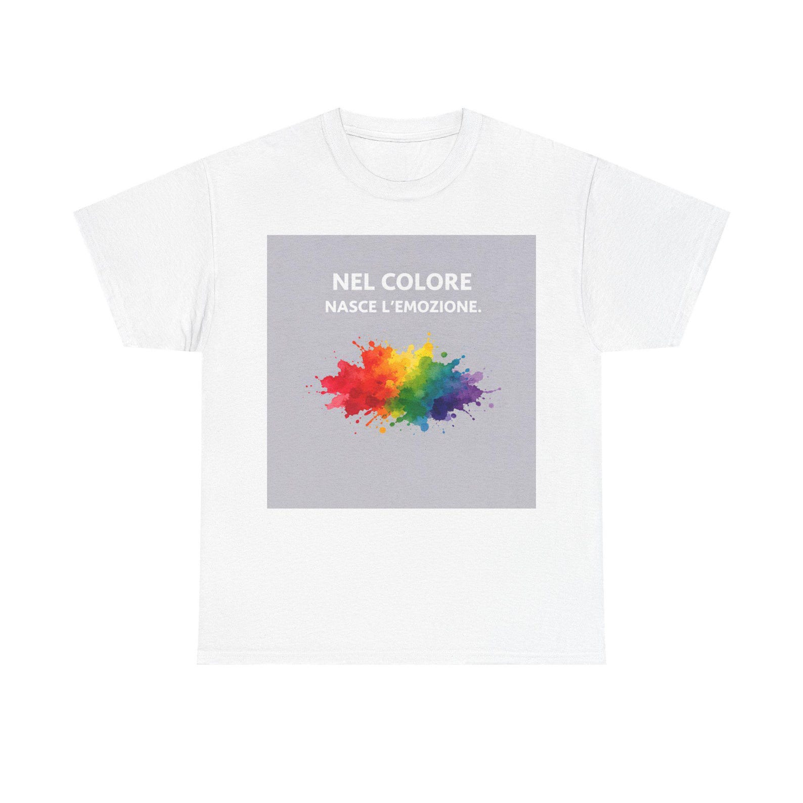 In the Color splash rainbow paint T-Shirt | Italian phrase graphic tee XL