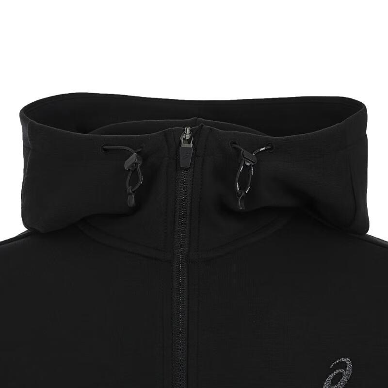 Asics Moisture Wicking Loose Fit Zip Up Hooded Jacket Men Jackets Black 2031E670-001