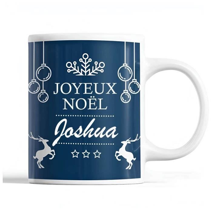 Mug - Noël Joshua - Céramique - Imprimé Recto/Verso - 325 ml - Cadeau Secret Santa
