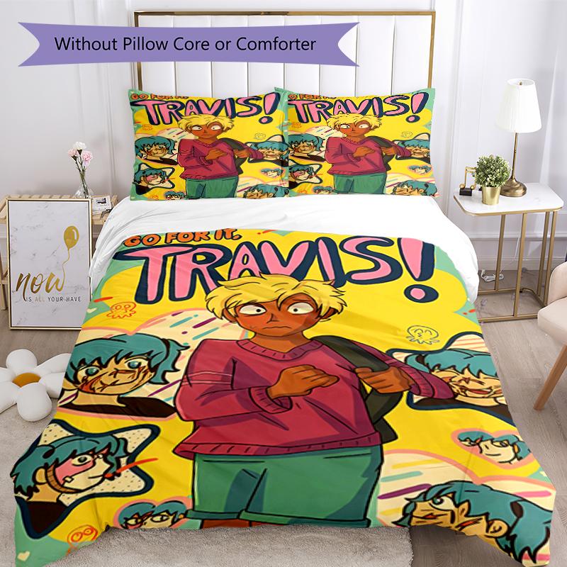 3pcs Sally Face1 Pattern Bedding Set Duvet Cover Set Includes Duvet Cover &pillowcases, Perfect All Season Bedroom Decoration & Gift