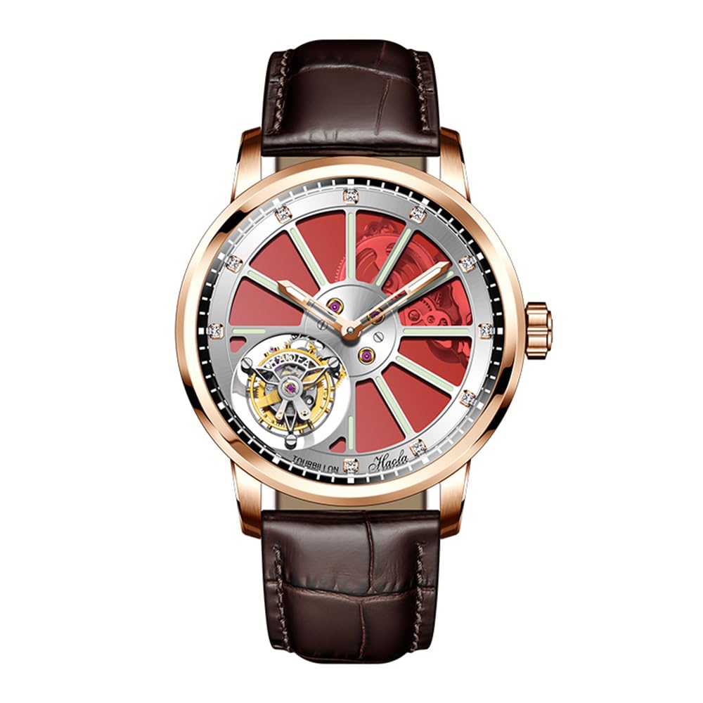 

HAOFA Hollow 7 Manual Diamond Gift Men s Watch, Double-sided Tourbillon, o clock Tourbillon, Winding, Mechanical, Dial, Stylish, Gentleman, Popular,