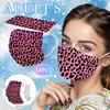 Adult Three-Layer Disposable Dust-Proof Protective Leopard Print Mask
