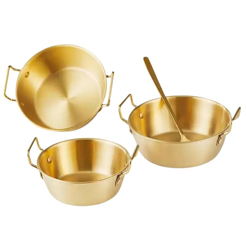 New 1pc 304 Stainless Steel Instant Noodle Bowl Korean Rice Wine Bowl With Handle Salad Snack And Fries Bowl