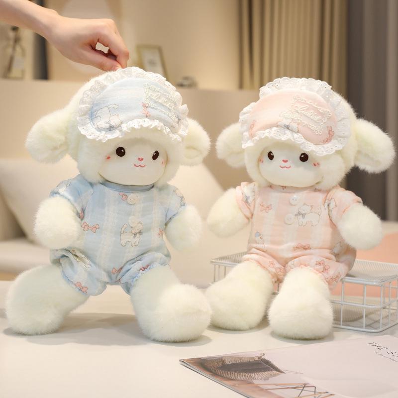 Cuddly Snotty Bear & Lamb Plush Pajama Doll for Kids