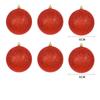 Christmas Decoration Ball 6-30CM Red Glossy Matte Glitter Plastic Christmas Ball Pendant Festive Opening Scene Hanging Ornaments