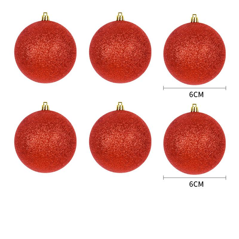 Christmas Decoration Ball 6-30CM Red Glossy Matte Glitter Plastic Christmas Ball Pendant Festive Opening Scene Hanging Ornaments