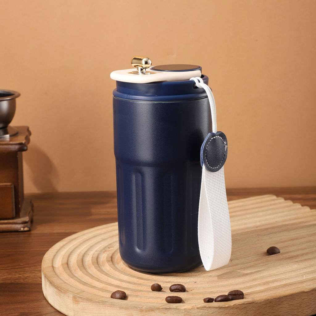 304 Edelstahl Kaffee Thermobecher Hochwertiger Smart Kaffeetasse Büro Milchbecher Geschenkbecher