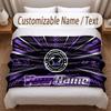 Melbourne Storm Printed Flannel Blanket Custom Name Text Soft Warm Throw For Bedroom Holiday Gift