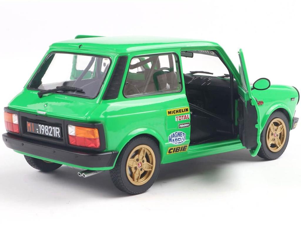 SOLIDO Scale Autobianchi A112 Abarth 1980 Complete Diecast Model Car S1803806 1/18 Mk.5 (Green)