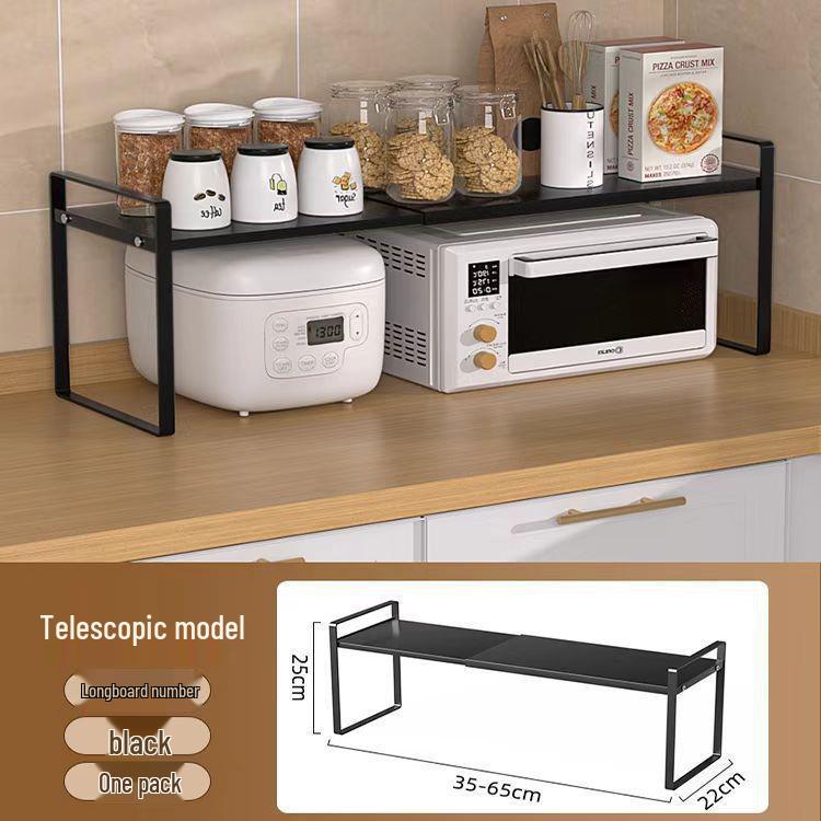 Retractable Layered Storage Shelf - Nail-Free Iron Organizer for Dorms