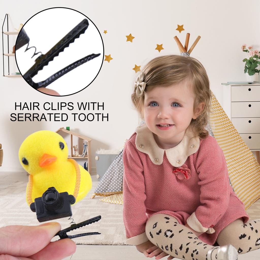10pcs Cute Cartoon Duck Hairpin for Kids and Women Fashionable DIY Clip Hairpins Party Gift Styling Accessory for Girl