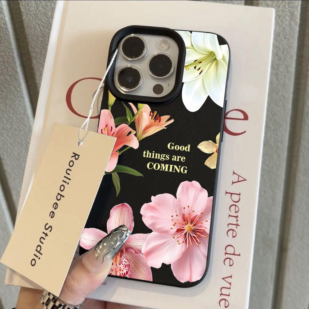 

Lichee leather pattern Phone Case For Redmi Note 14 13 12 11 10 9 8 Pro Plus 4G 5G Shockproof Cover HOT Luxury Gardenia Lily Note 14 5G