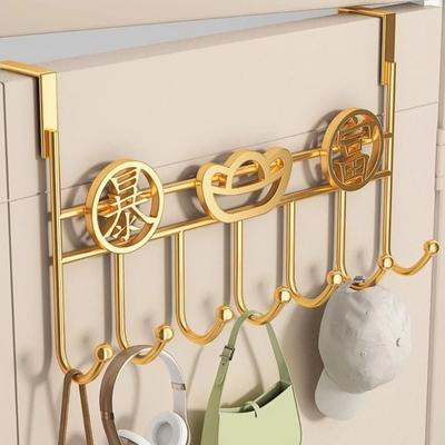 7 Hooks Over Door Hooks Space Saving Door Hanger Rack Hanging Coat Organizer Rack  Home Use