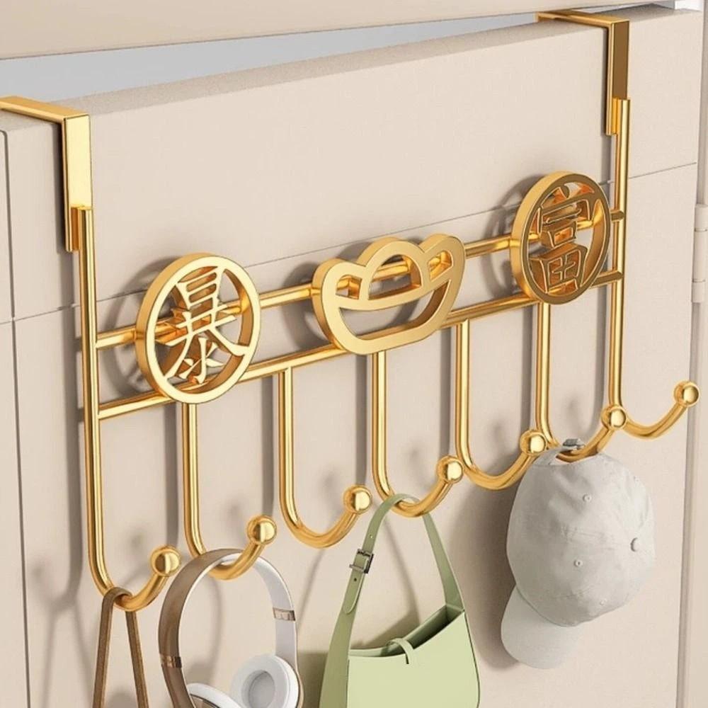 Punch-Free Door Storage Hook Space Saving Hanging Storage Rack Organizer Rack  Wall Hanger