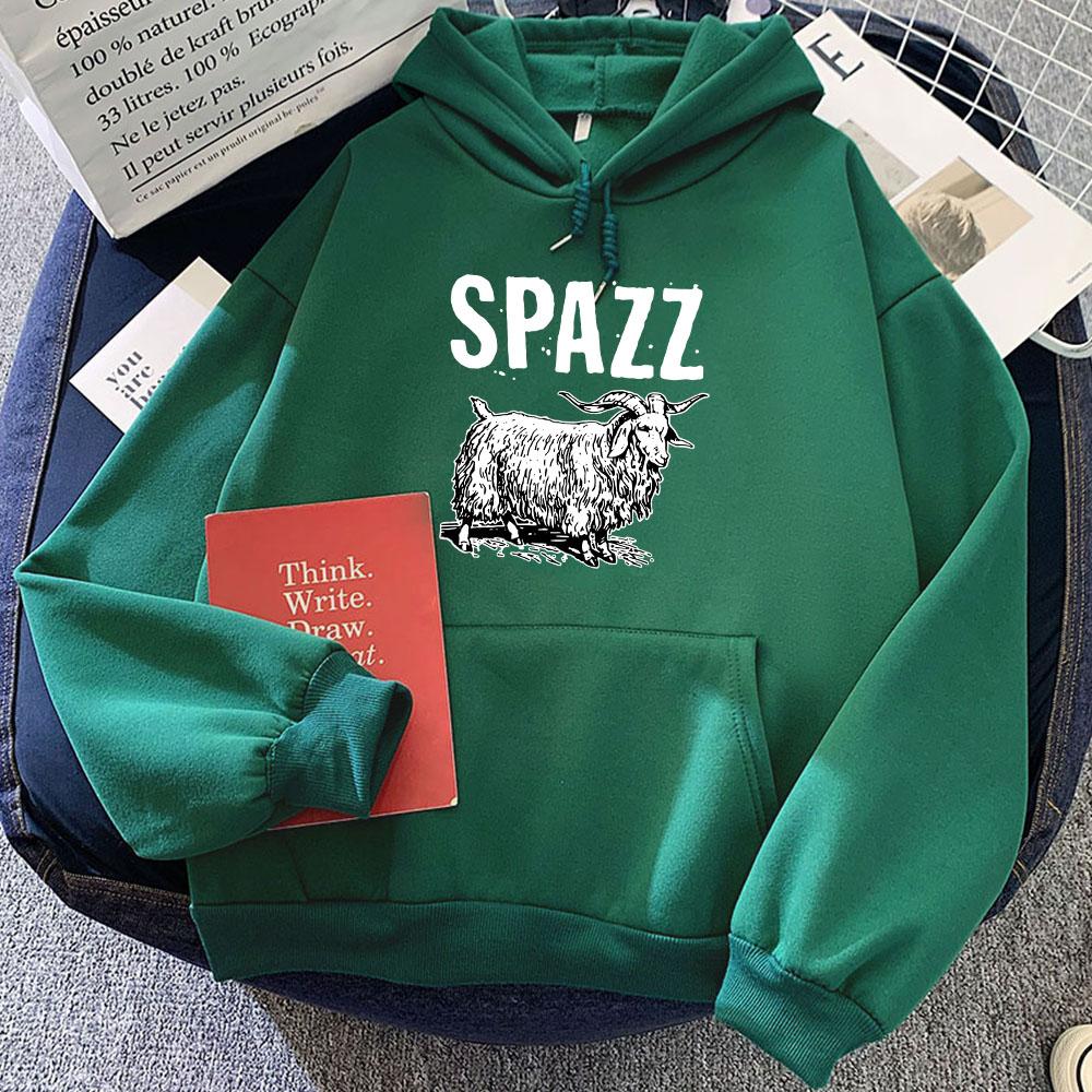 Hip Hop Rock Band SPAZZ Hoodies Winter Fleece Clothes for Women Sudaderas Para Mujer Graphic Pullovers Casual Unisex Sweatshirts