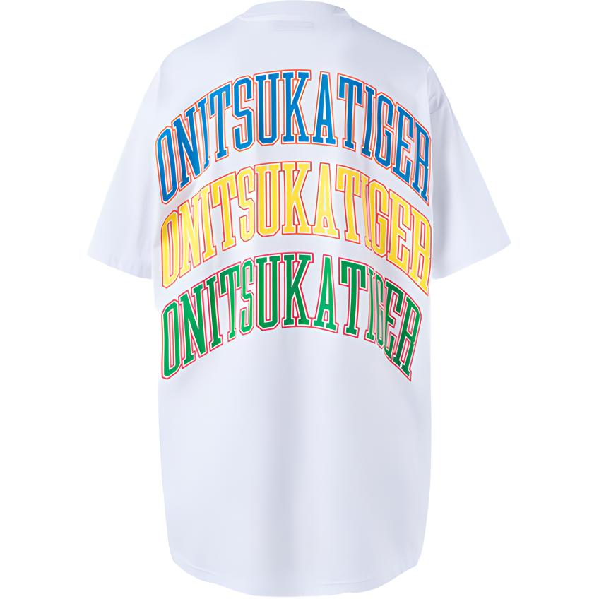 ONITSUKA TIGER Logo Print Round Neck Short Sleeve T-Shirt Men Tops White 2183A702-101