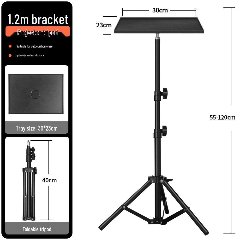 360° Rotating Projector Stand - Hole-Free Wall/Floor Mount for Living Room
