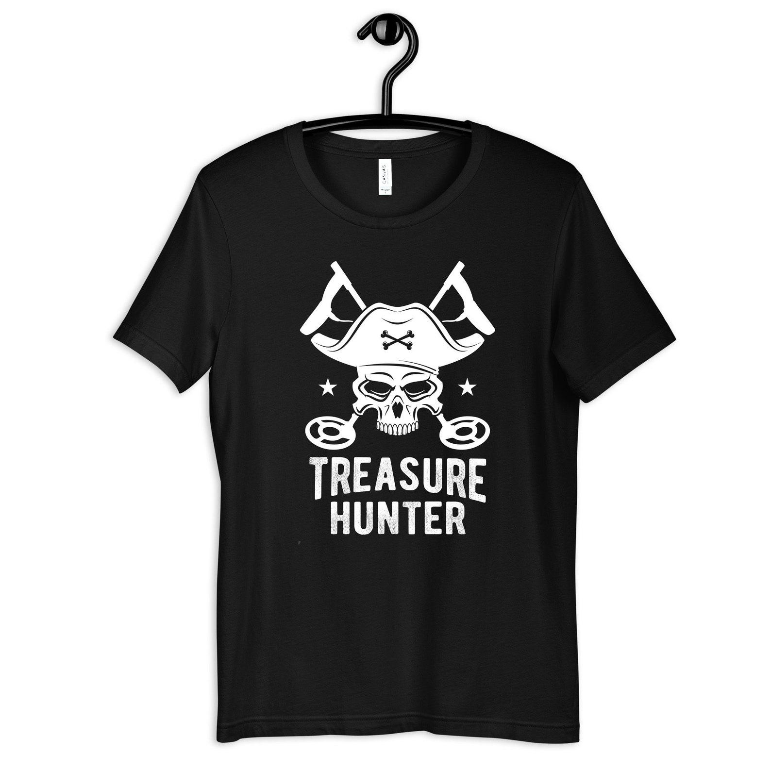 Treasure Hunting Metal Detecting T-Shirt, Pirate Treasure T-shirt, Women s Tee,T-shirt, T-shirt 3XL