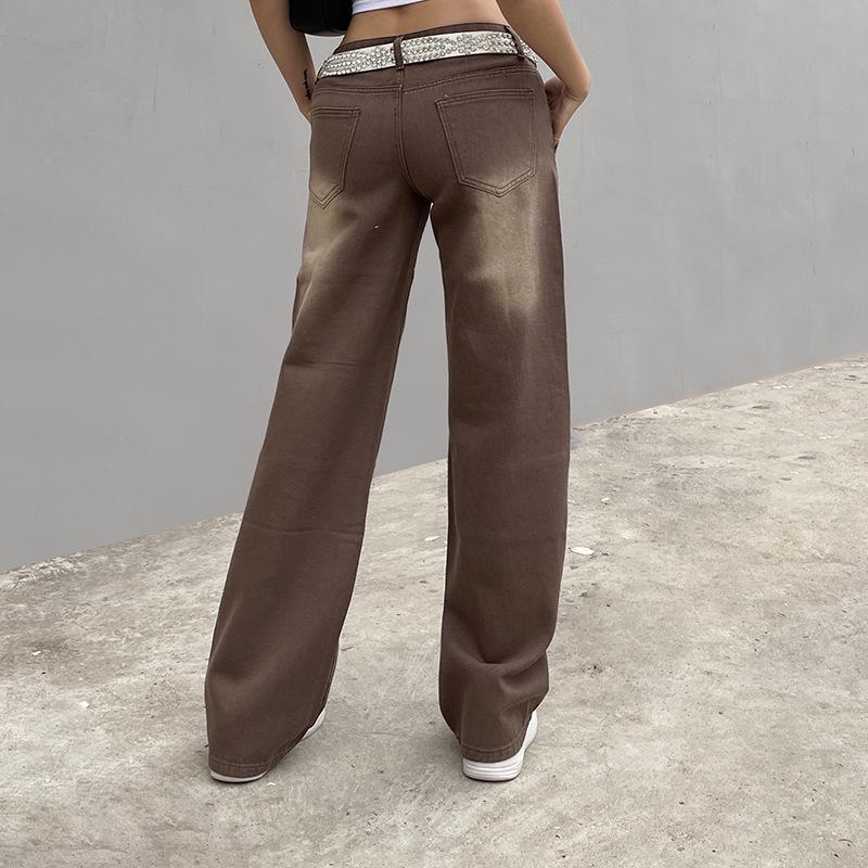 Trendy 2022 European & American Wide-Leg Printed Women's Jeans