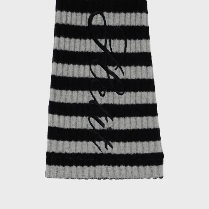 Gal Loose Leg Warmer (Gray Black)