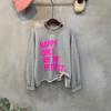 C S In The Room Women S leTTerIng looSe FiT Long Sleeve T ShirT 4Color