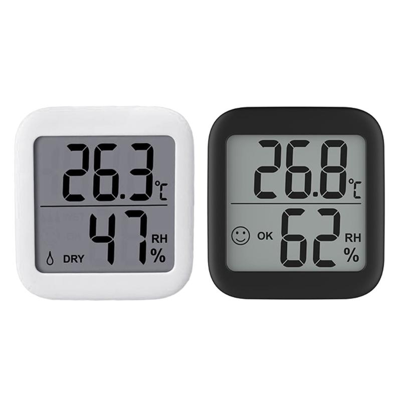 Electronic Temperature Humidity Detector-Gauge for Indoor Baby Room LCD Digital Thermometer Hygrometer Built-in Battery