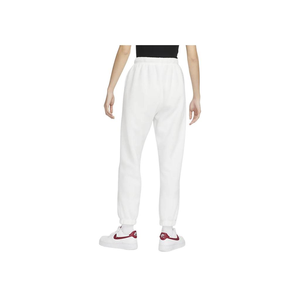 Nike New Year Solid Color Logo Drawstring Fleece-Lined Knit Joggers Women Bottoms Summit-White FD4069-121