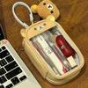 Fashion Cute Rilakkuma Storage Bag Cartoon Anime PU Leather Organizer Box Multifunctional Portable Doll Display Bag Gifts