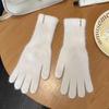 Women'S Thermal Split-Finger Gloves - Thick Winter Gloves With Elastic Wrist & Multi-Color Tips For Cycling, Hiking, Skiing