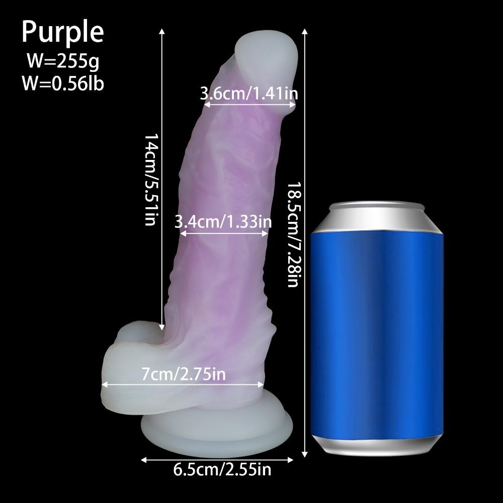 Female Realistic Dildo, Glowing Soft Silicone Penis, Clitoral & G-Spot Vibrator, Rechargeable Adult Sex Toy