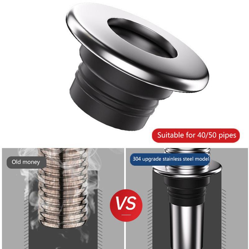 Küchenspüle Siphon Abflussflexschlauch 40/60cm Haus Ausziehbarer Abflussrohr Edelstahl Badezimmer