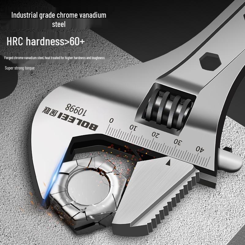 Multi-Function Adjustable Wrench: Quick-Open Chrome Vanadium Steel Pipe Pliers for Labor-Saving Household Use
