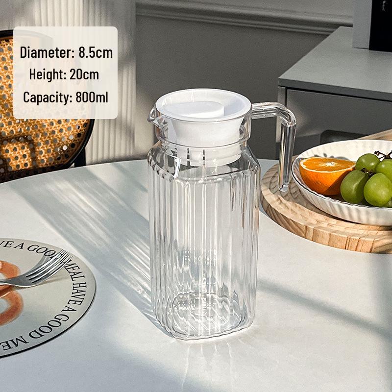 Акриловый полосатый кувшин для холодной воды – Прозрачный, устойчивый к падениям кувшин для сока или холодных напитков