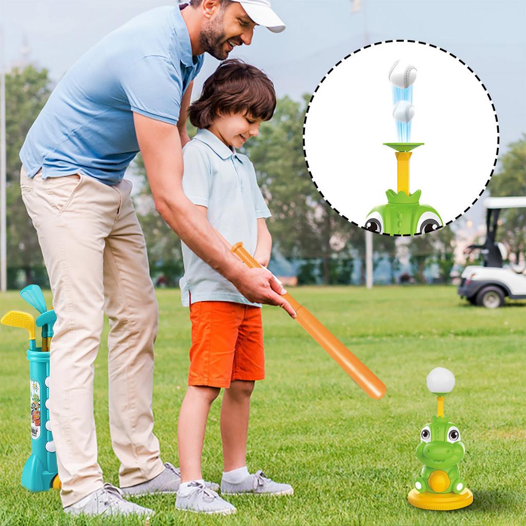 Dinosaur Baseball Catapult Serve Set, Outdoor Casual Baseball Sports Toy Gift