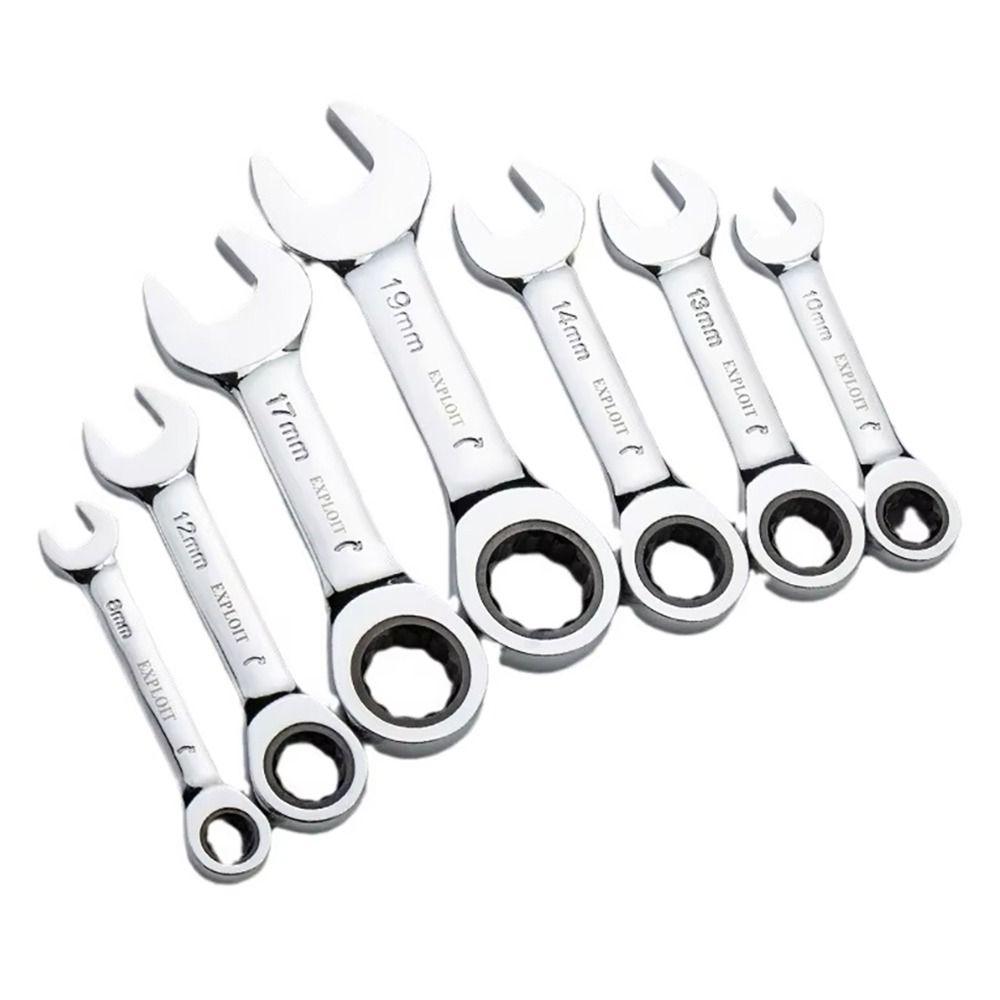 1Pcs 6-19mm Ratchet Socket Spanner 72 Teeth Nut Repair Tool New Stubby Single Wrench
