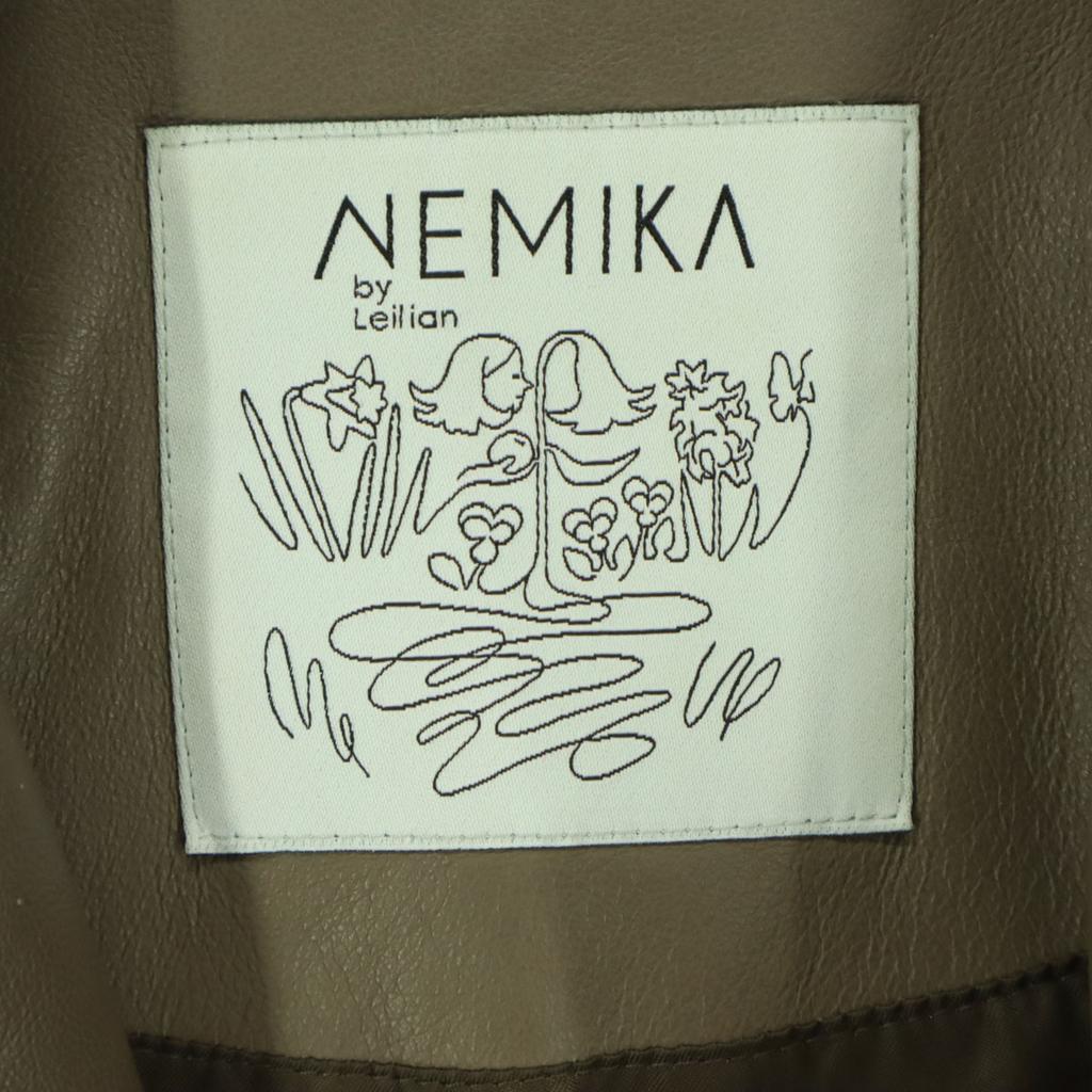 NEMIKA by Lellian Long sleeve leather Double riders jacket Sheep leather Women Used