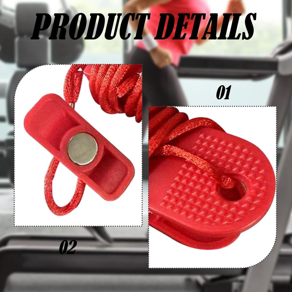 Chave de Segurança para Esteira Acessórios com Corda Parada de Emergência para Aparelho de Treino Cardio